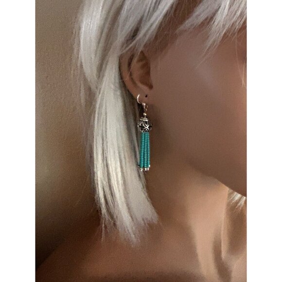 Brighton BOHO ROOT LARIAT Turquoise Bead Bracelet & Matching Earrings. - Picture 4 of 10